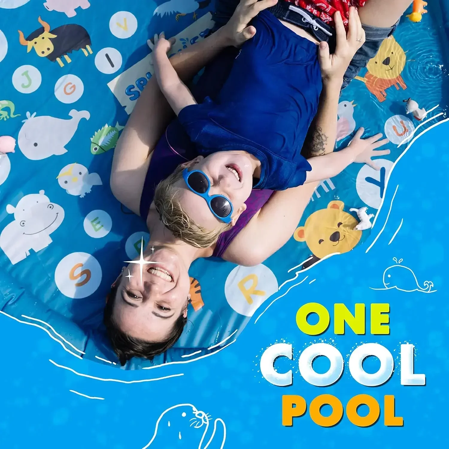 100 ซม.Splash Pad Sprinkler สําหรับเด็กของเล่นน้ํากลางแจ้ง Inflatable Splash Pad เด็กด้านนอก Backyard สุนัข Sprinkler สระว่ายน้ํา