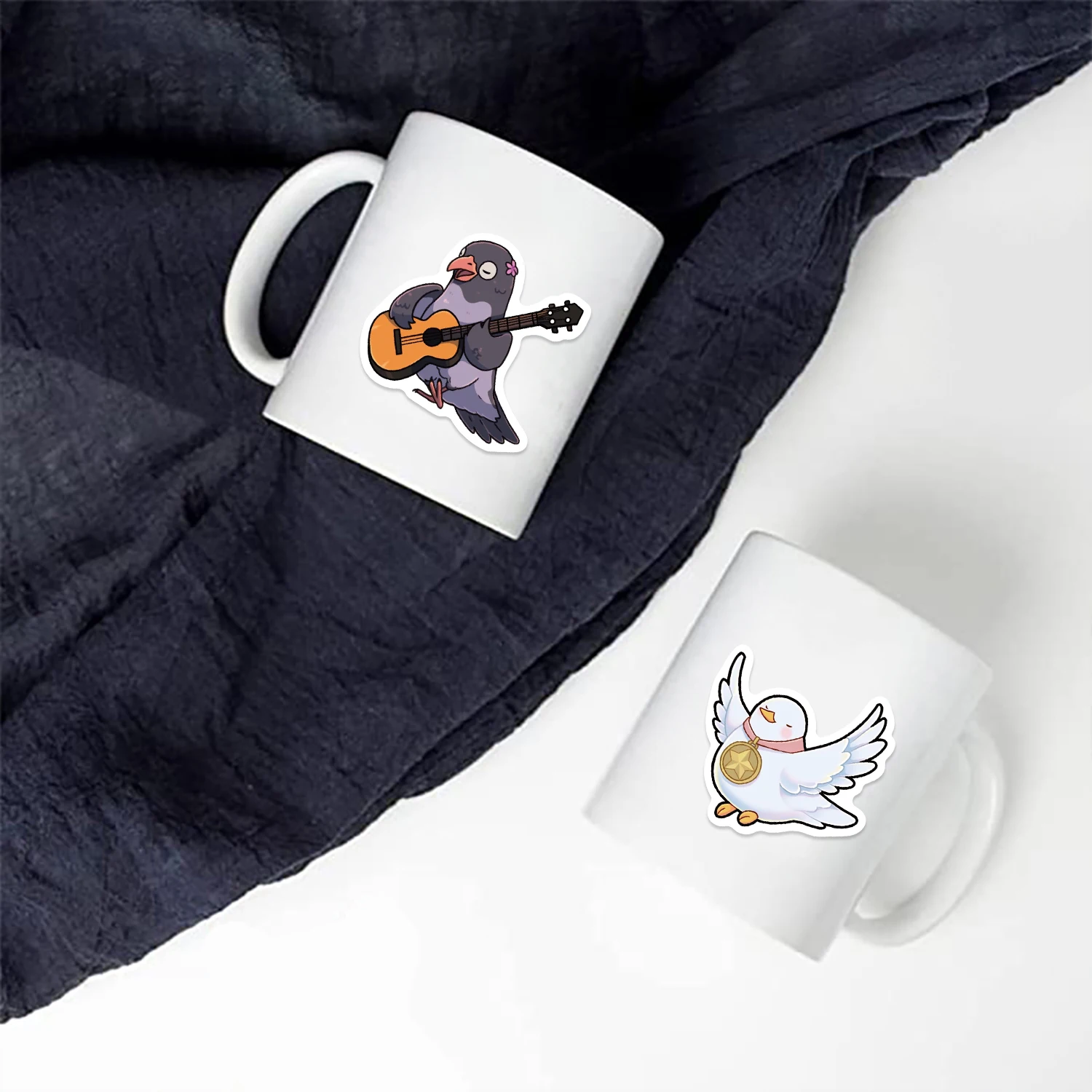 50PCS Cute Pigeon Stickers Cartoon Decals Cup Stationery Guitar Phone Bicycle Laptop Luggage Car Funny Animal Stickers Kids Toys