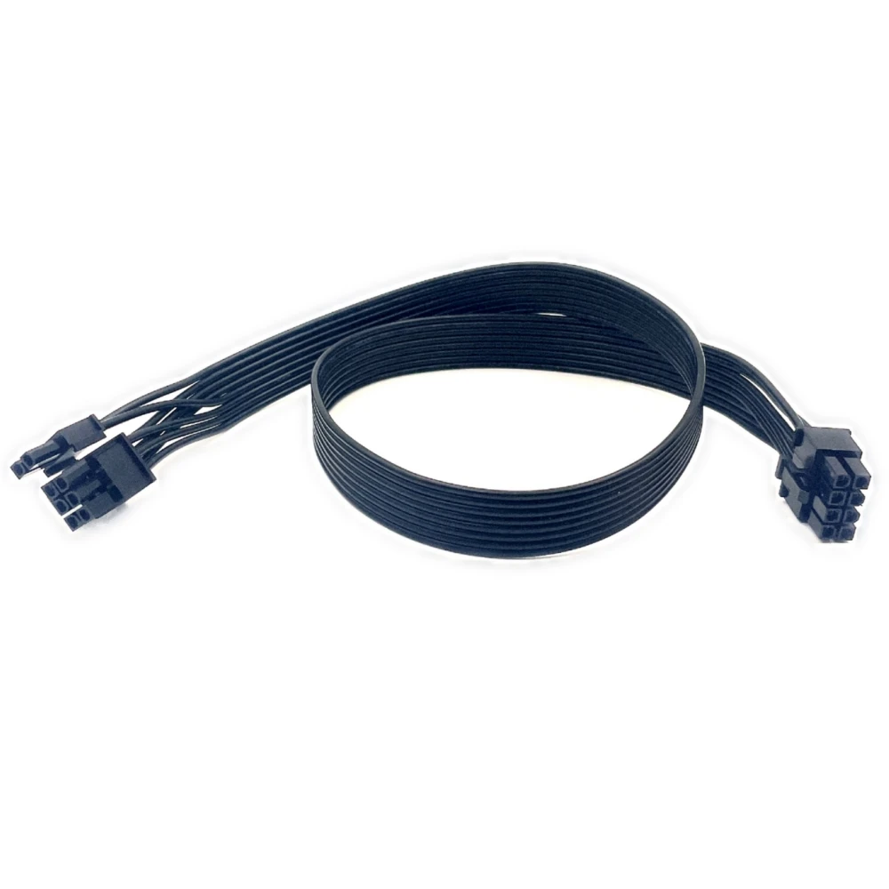 

YEPLOOK PCI-e 8Pin 6+2Pin, GPU Power Cable for Corsair RM1200e, RM1000e, RM8580e, RM750e Modular Powers, Black Flat Ribbon Cable