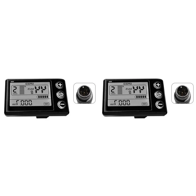 NEW HOT in Stock-2X LCD-S866 Electric Bike LCD Display Meter Dashboard Display Panel 24V 36V 48V For Electric Scooter 6PIN