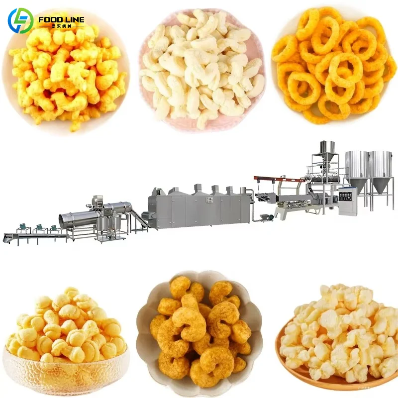Customized Industrial Puffed Food Production Line Puffed Snack Production Line Suitable for Various Raw Materials Processing