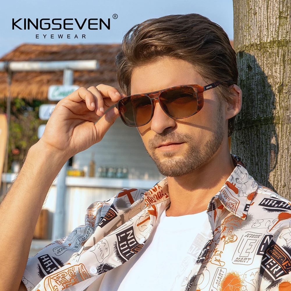 

KINGSEVEN Trendy Sunglasses Vintage UV400 Polarized Women Men Glasses TR90 Causal Driving Sports Eyewear