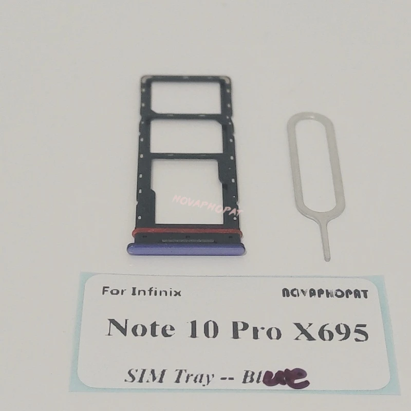 Novaphopat Brand New SIM Card Tray For Infinix Note 10 Pro X695 X695C Sim Holder Slot Adapter Reader Pin