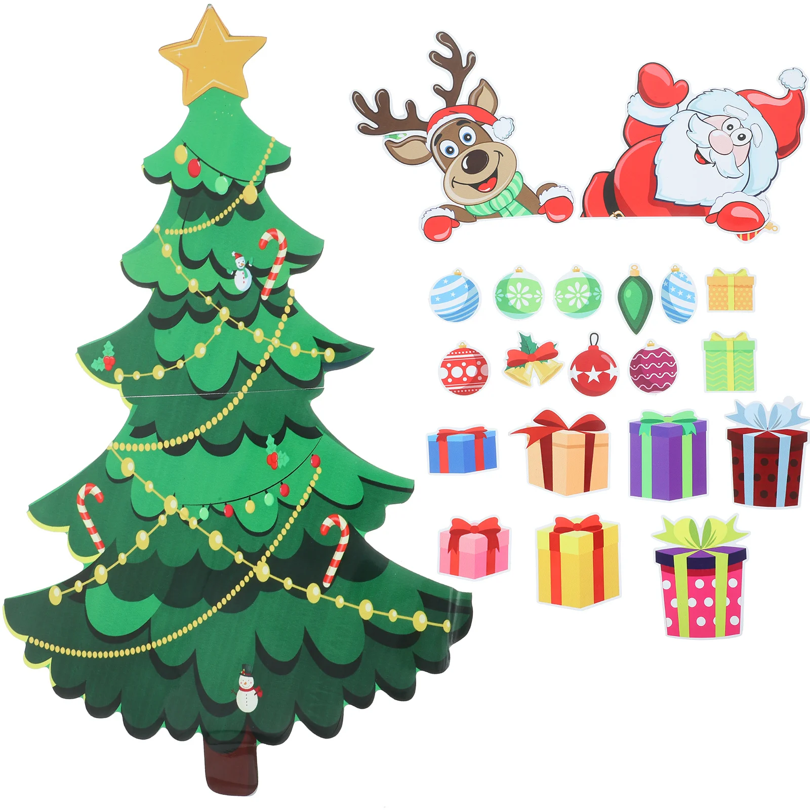 

Holiday Christmas Tree Refrigerator Magnet Sticker Magnetic Backing for Fridge Freezer Dishwasher Garage Door Decoration