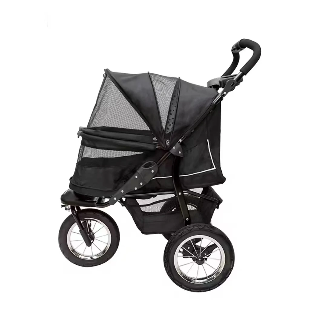 JXB Fabrikpreis Outdoor-Reisetrage, universell, atmungsaktiv, winddicht, für Hunde/Katzen, Kinderwagen, 3-Räder, verstellbare Haustier-Kinderwagen