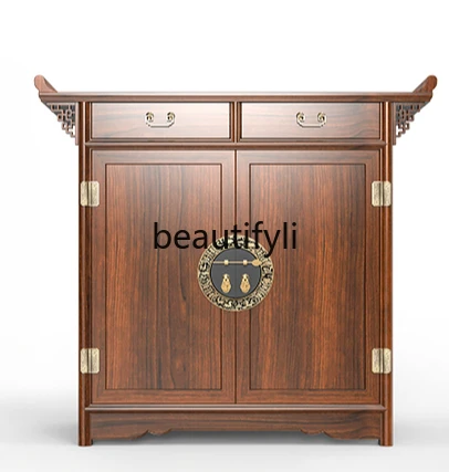 

New Chinese-style solid wood entrance safe invisible 121cm built-in anti-theft can be fixed all-steel large-capacity safe