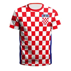 NADANBAO europejska Chorwacja 2022, brazylia T-shirt męski 3D Print top piłkarski drużyna piłkarska kibica jednolite koszulki z krótkim rękawem