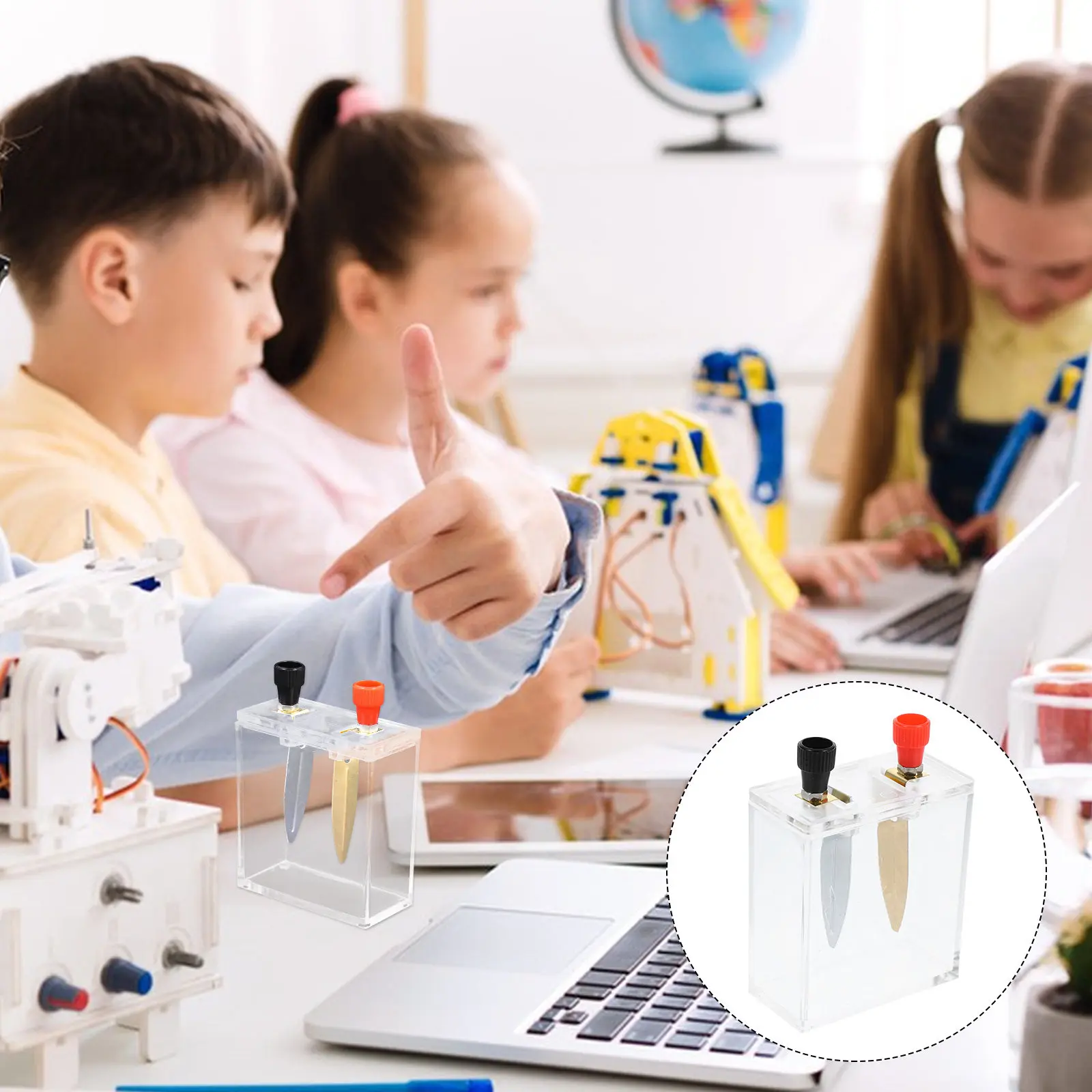 

2Sets Seawater Battery Teaching Kit Complete Science Experiment Set for Electrochemistry Learning Portable Reusable Stem