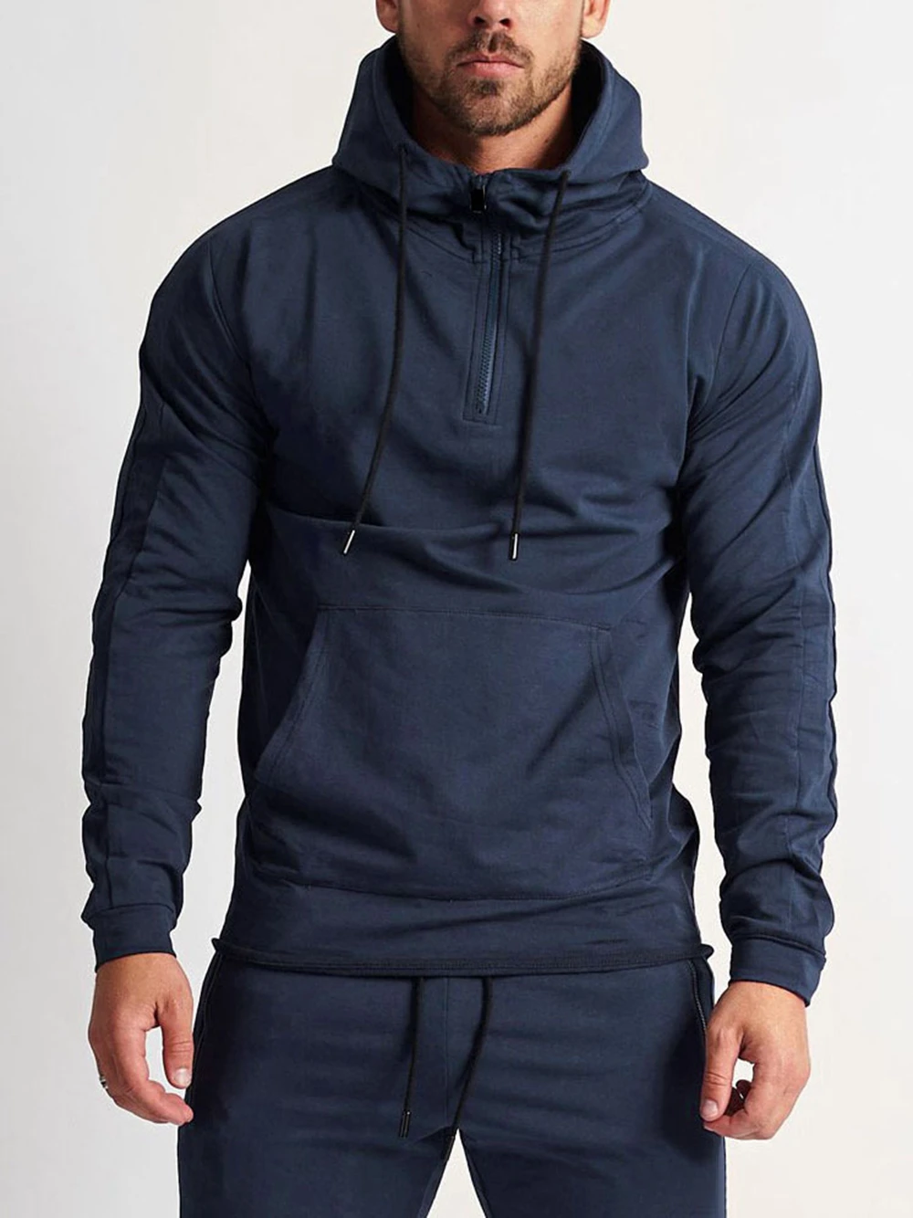 Mens Training Sets Gym Kits Sportswear Zipper Hoodie Sports Pullover Hooded Jogging Suits Running Male Sweatshirt Sweatpants