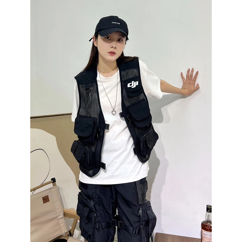  Agricultural Drone Pilot Work Vest Multi-Pocket Eco-Workwear Drone Photography Vest Jacket for Youth All Seasons