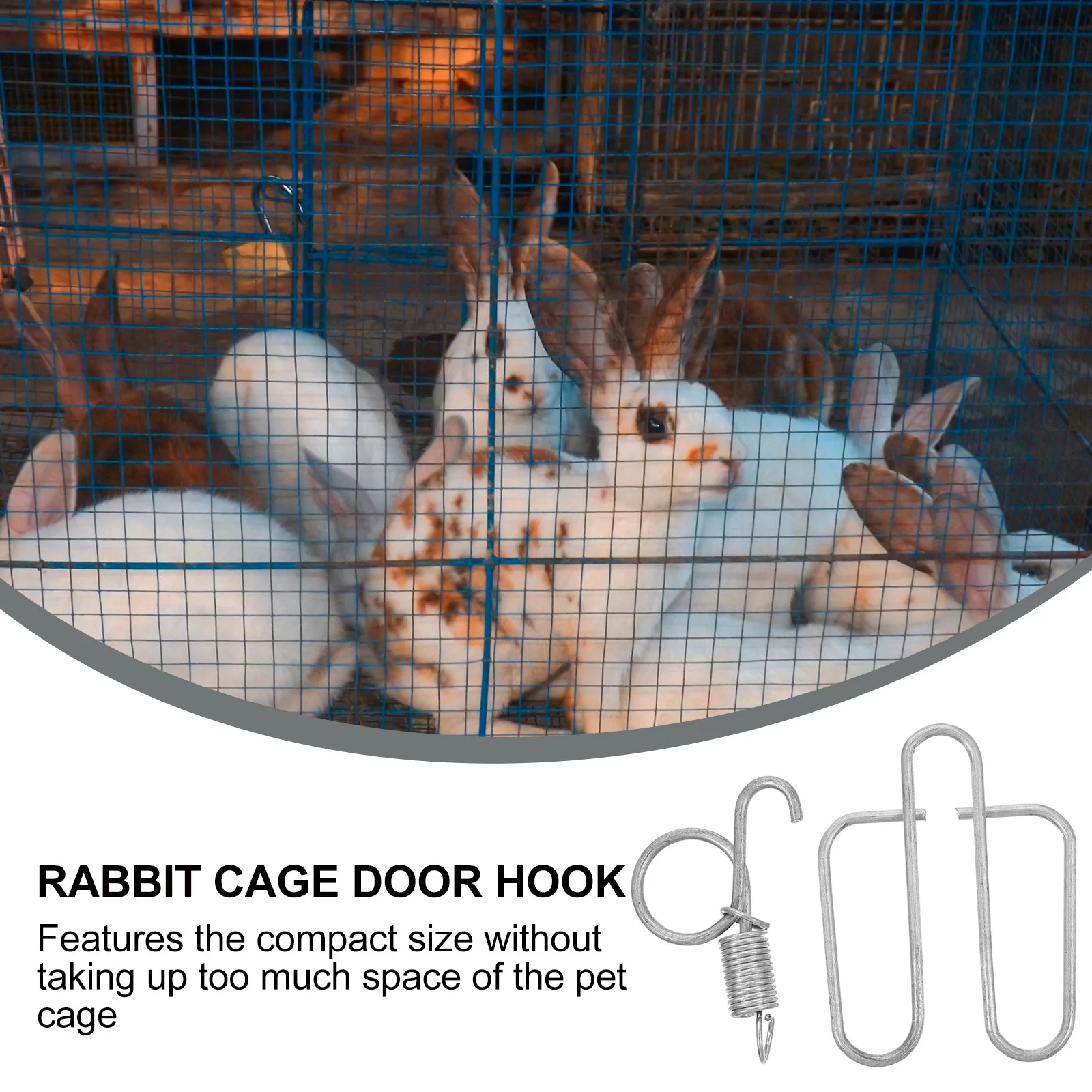 

6Sets Rabbit Cage Hooks Latch for Pet Bird Chicken Pigeon Quail Hamster Parrot Cage Door Locking Fixing Fastener