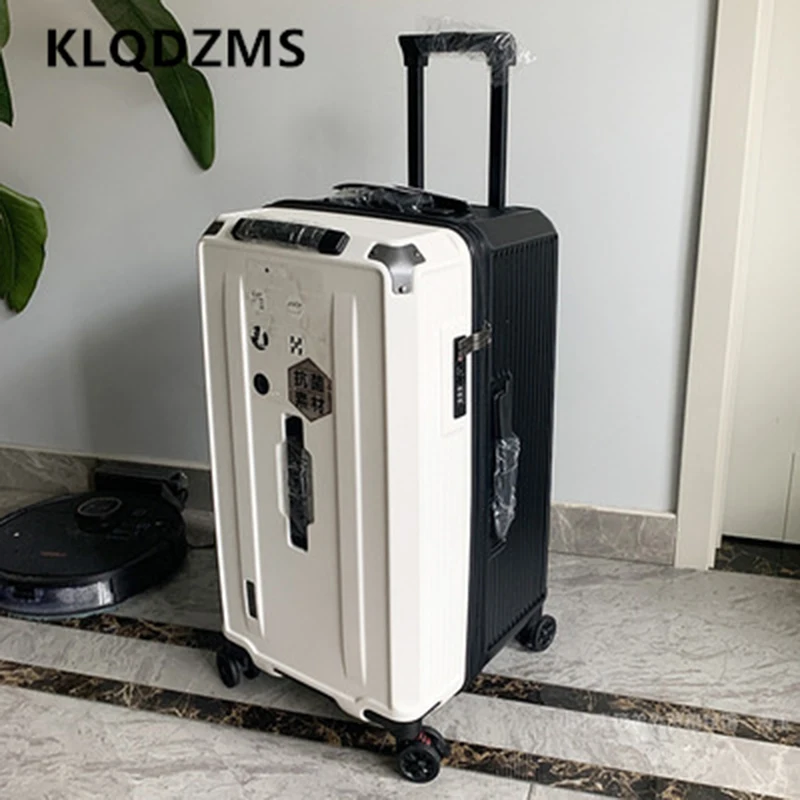 KLQDZMS Luggage Travel Bag Large Capacity Trolley Bags ABS + PC Boarding Box Women's Password Box Universal Wheel Suitcase