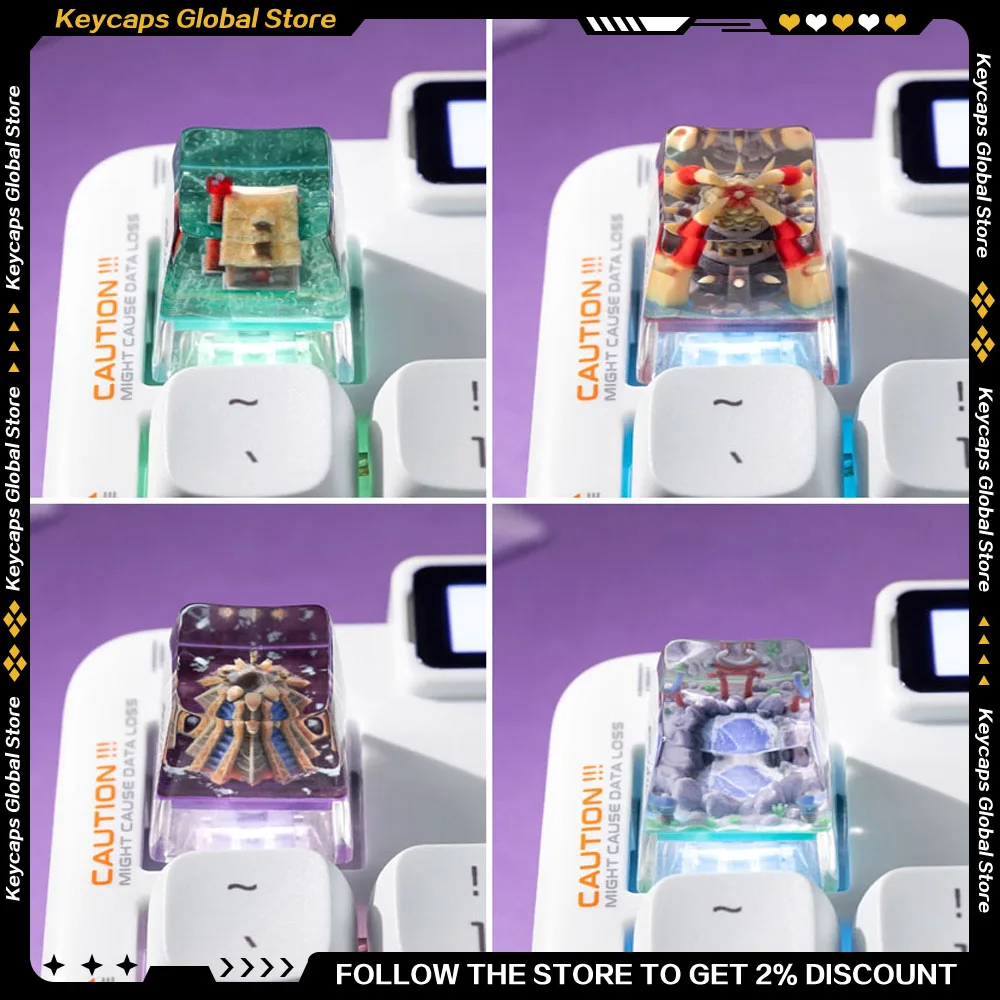 

World of Warcraft Series Keycap Resin 3D Printing Keycas Gaming Peripherals Moonwell Ziggurat Orc Burrow SA Cherry Profile Cap