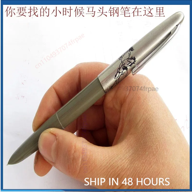 For HERO 329 Retro Horse Head Iridium Fountain Pen Hidden Nib Student Writing Diary Traditional Chinese Painting Practice（3pcs）