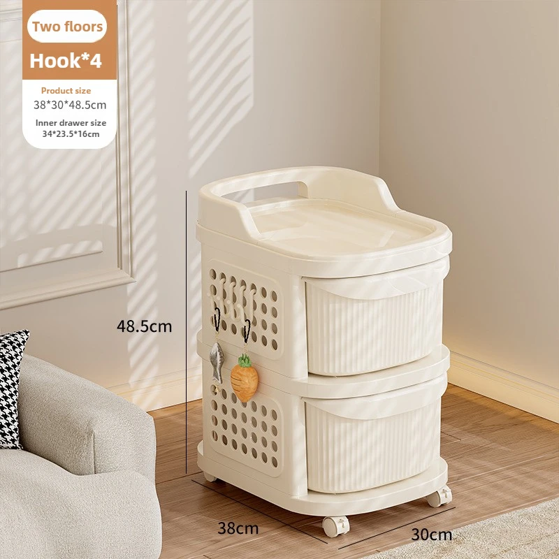 خزانة تخزين على شكل درج عربة متنقلة لتنظيم الوجبات الخفيفة من البولي بروبيلين للعبة أو تخزين الوجبات الخفيفة للاستخدام المنزلي #5