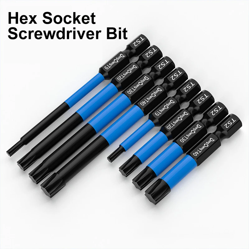 Single End Precision S2 Steel Magnetic Torx Bits 50/100mm 1/4