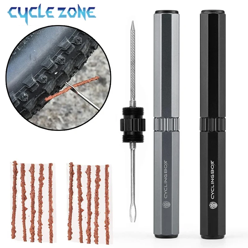 Bicycle Tubeless Tire Repair Tools Kit Mini MTB Road Bike Tyre Plug Puncture Flat Fix Patch Drill Portable Sealant Rubber Stripe