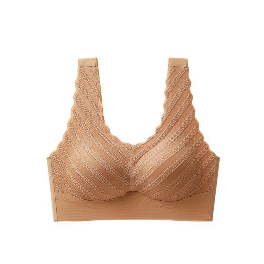 Sleep Bra Seamless Bubble Lace Bra Plus Size Widen Band Push UP Underwear Vest Tops Beautiful Back Bra for Women Ladies