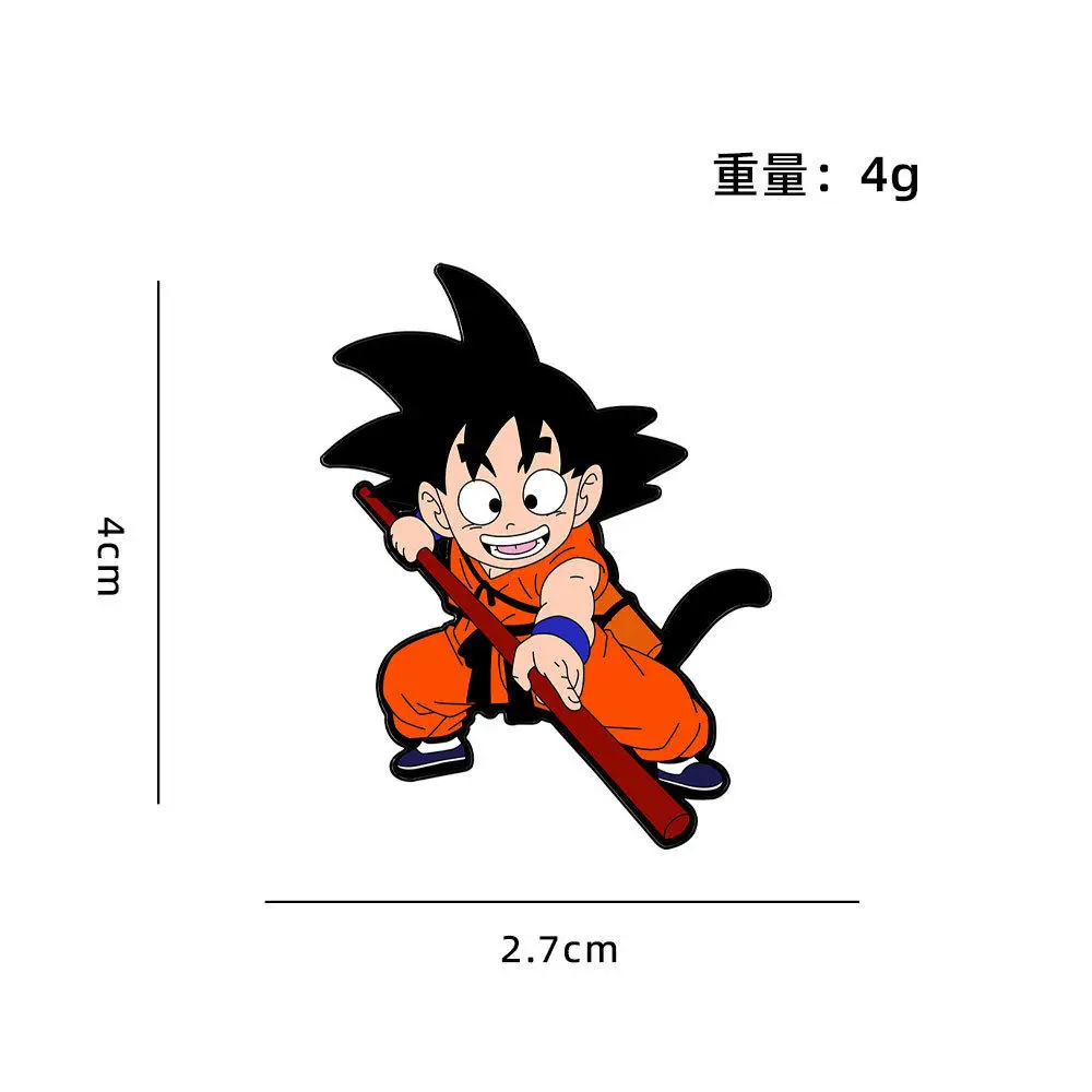 dragon ball peripheral cute metal badge diy Wukong brooch accessories doll anime cartoon halloween unisex bag pin wholesale view 3
