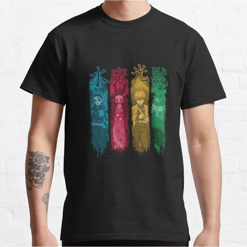 

Art work of good slayer yaiba animes japan Cute Anime Demon Slayer manga Graphic T Shirts 100% cotton large size Adult S-6XL