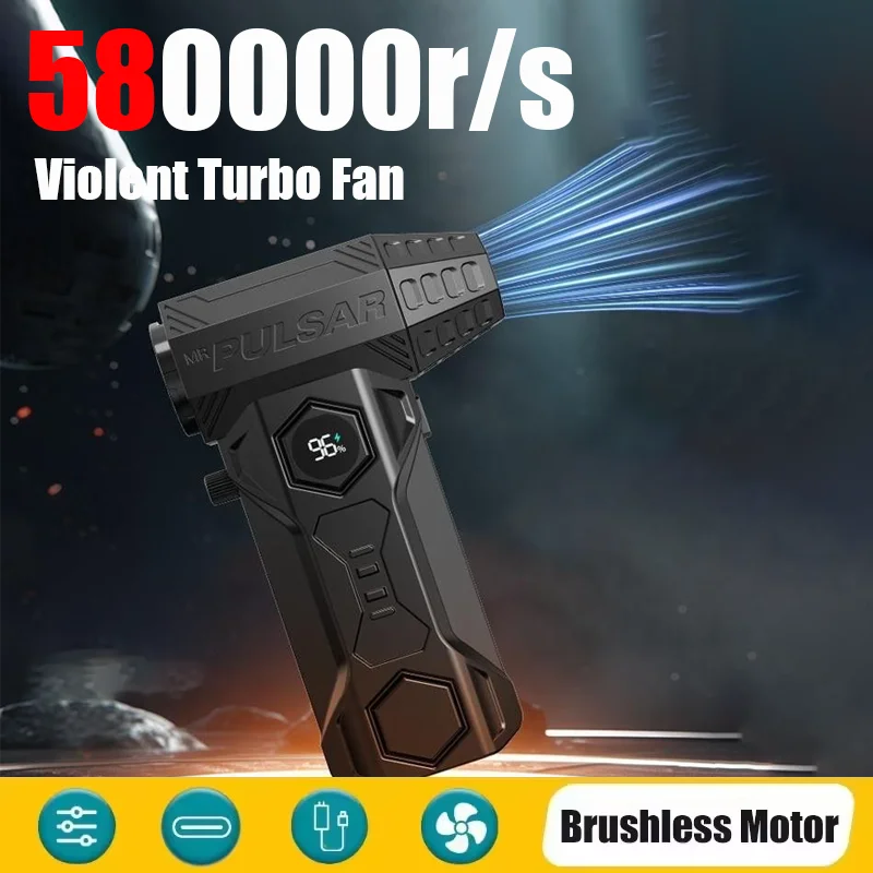 

Воздуходувка X11 Супер Мощный 580000 об/мин Пылесос со сжатым воздухом Энергопотребление Дисплей Воздушный вакуумный струйный вентилятор для автомобиля