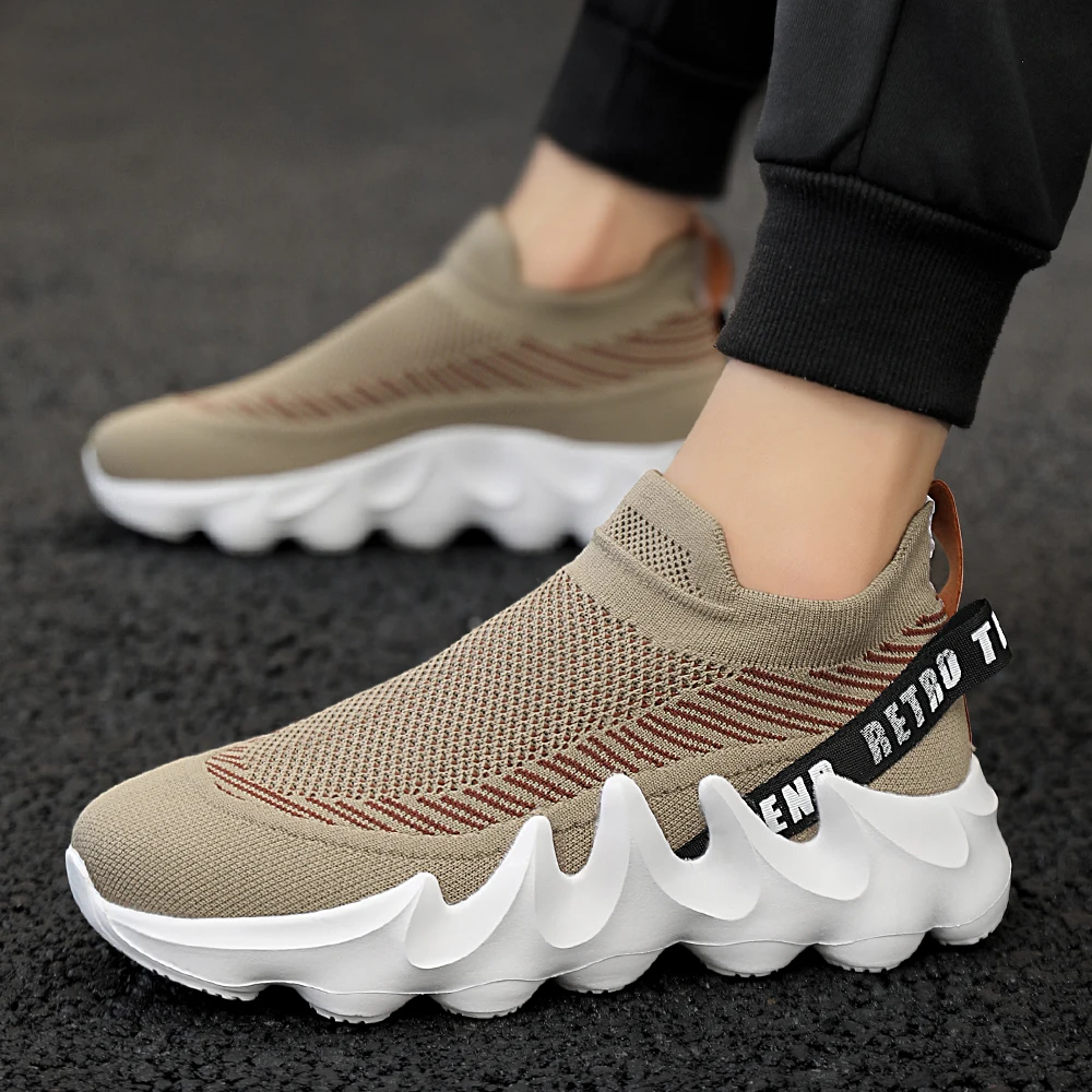 Herren Outdoor-Wander- und Laufschuhe in großen Größen, bequeme, vielseitige, modische Sportschuhe für Paare zum Training. – Detail 8