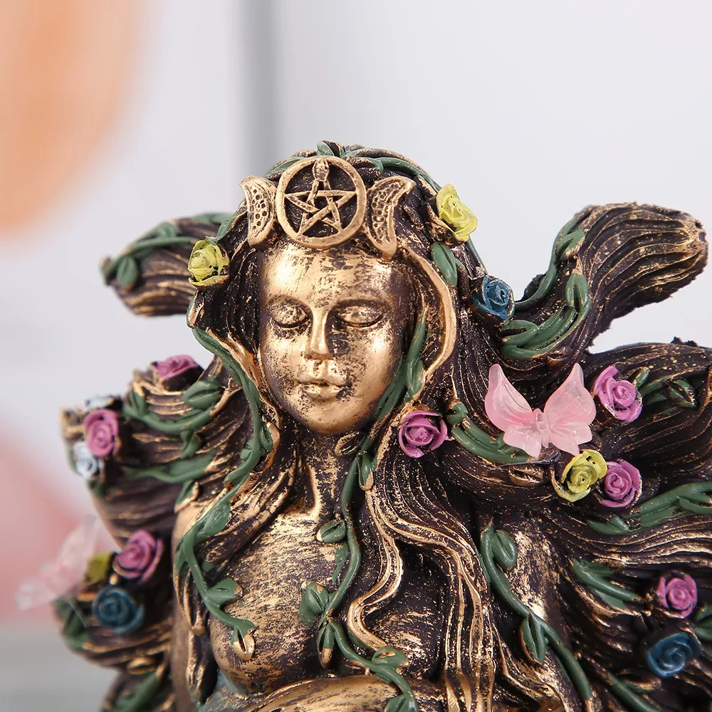 

Gaia Mother Earth Statue and Butterfly Resin crafts decoration home Bedroom Living Room decoration