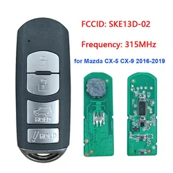 CN026045 SKE13D-02 SKE13D-01 4 Buttons Remote Key Fob 315MHz 49 Chip for Mazda CX-5 CX-9 2016 2017 2018 2019 WAZSKE13D02 01