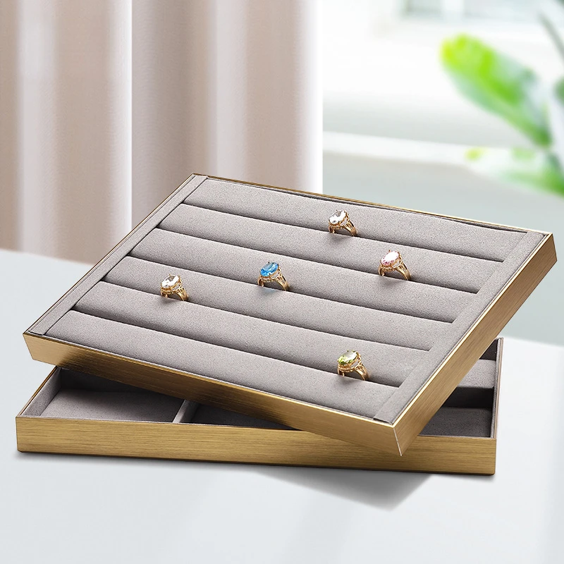 

Jewelry store tray Fashion metal storage tray ring tray pendant necklace display props