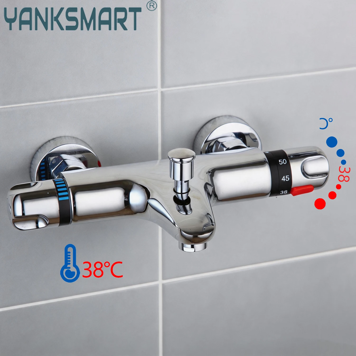 yanksmart-vanne-de-commande-thermostatique-hoshower-support-mural-pour-centre-commercial-astronomique-avec-entrees-inversees