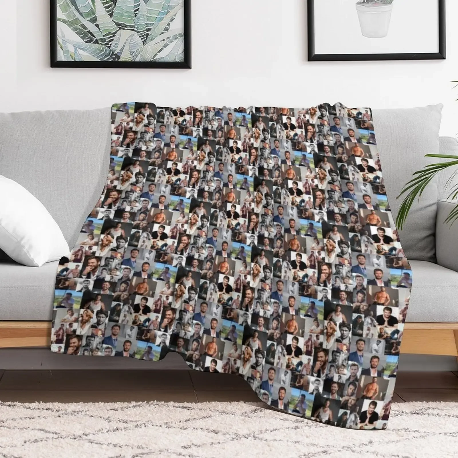 Chris Hemsworth Throw Blanket Cozy Throw Blanket Birthday Gift for Him Her