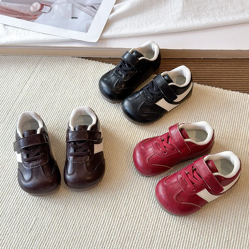 2026 Hot Selling Spring And Autumn Baby Unisex First Walking Indoor Outdoor Toddler Shoes High Quality PU Leather Size 21-30