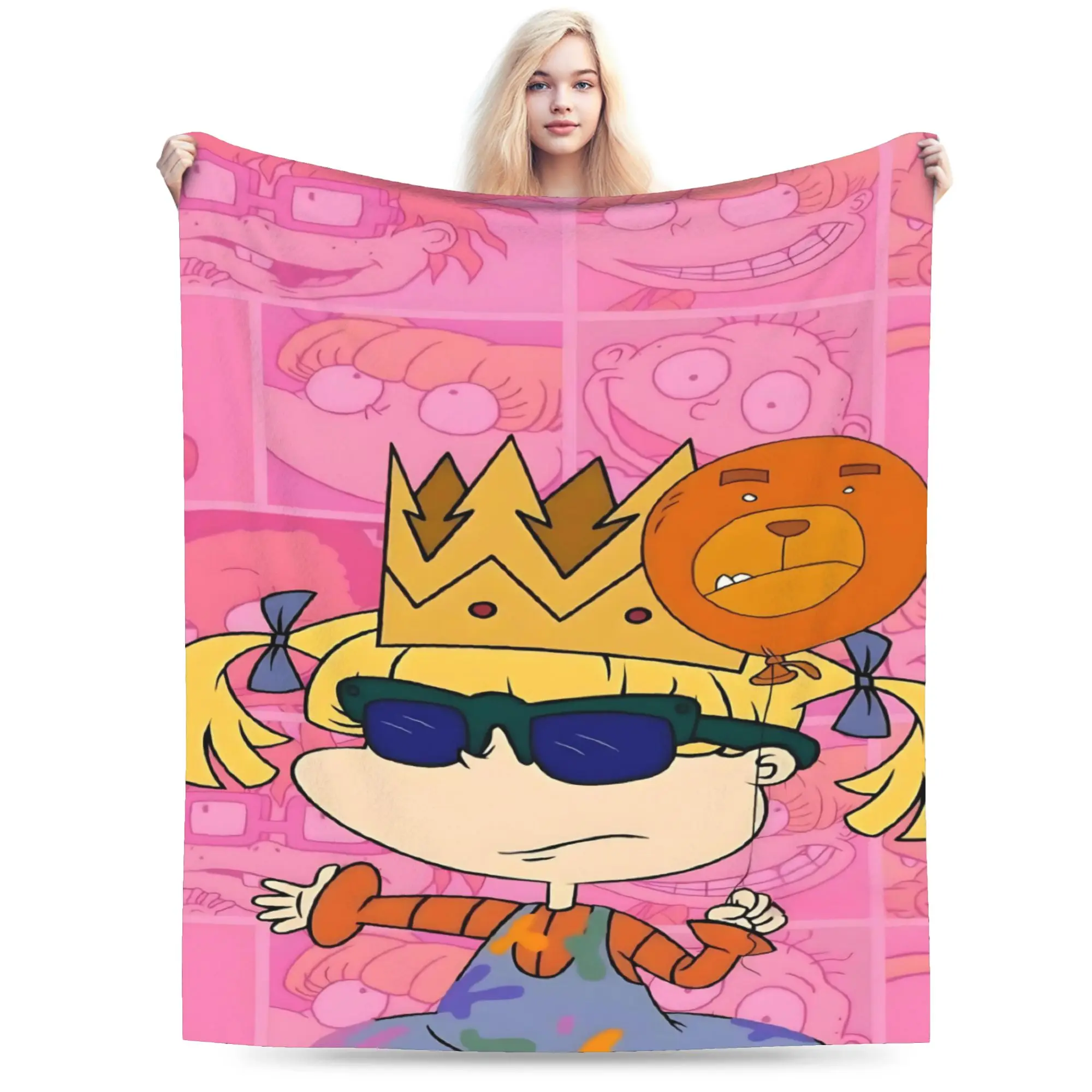 Cartoon R-Rugrats Gift Blanket For Men Women Cozy Soft  Throw Blankets for Sofa 50x60 Inches Multi-size