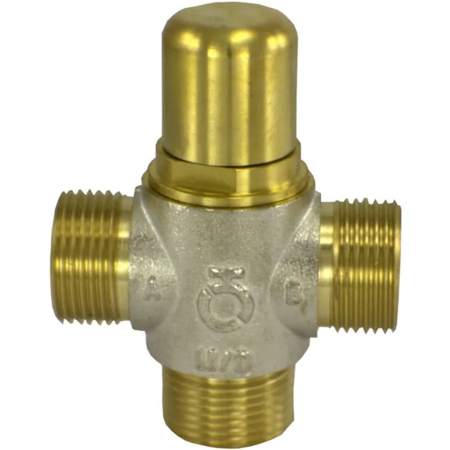 

Thermostatic Diverting Valve for Solar Water Heater Systems 3/4 NPS Brass Heat Dump with Precision Temperature Control