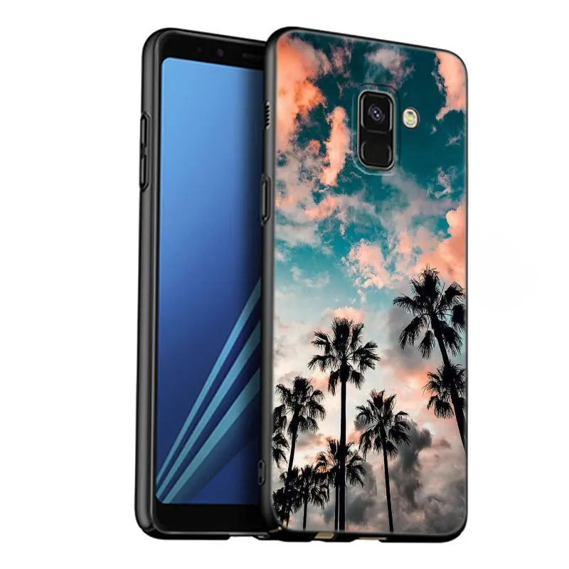 Summer Beach Sunset Sea Black Phone Case For Samsung Galaxy A01 Core A02 A03 A04 A05 M40 S A04E M04 4G M10 M11 M12 M22 M42