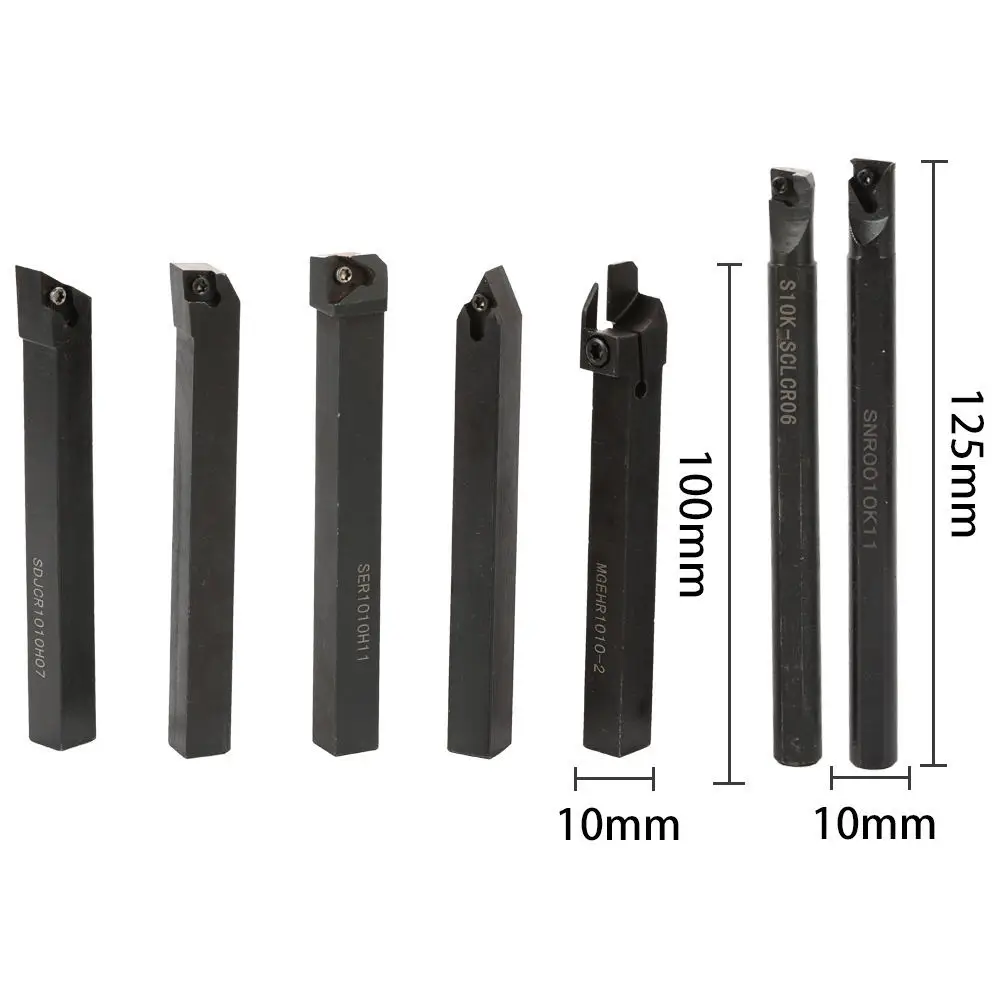 10mm Turning Tool Holder System With Indexable Inserts For Lathe Machining Metalwork Equipment Industrial Cutter Tooling