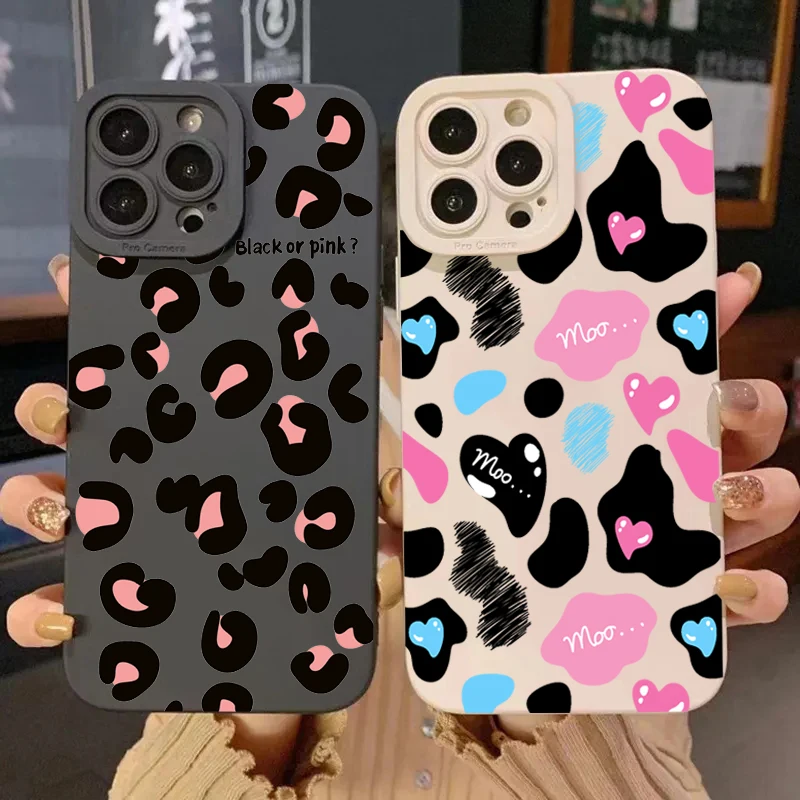 Small Leopard Print Phone Case for Xiaomi Redmi 13C 12C 10C Note 13 12 11 Pro Plus Turbo 12S 11S 10S 10 Pro Max Silicone Cover