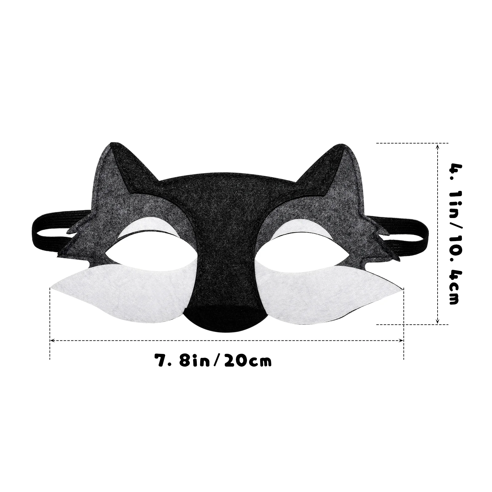 20-delig opblaasbaar kostuum vilt wolf masker dier half voor maskerade gezicht cosplay blinddoek partij kind man