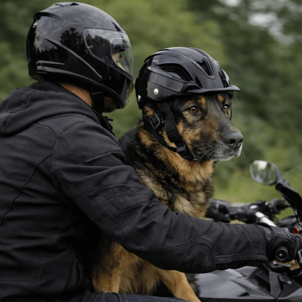 

Handsome Adjustable Dog Helmet Solid Color Plastic Pet Motorcycle Helmet Comfortable Fit Dog Riding Helmet Bicycle Riding