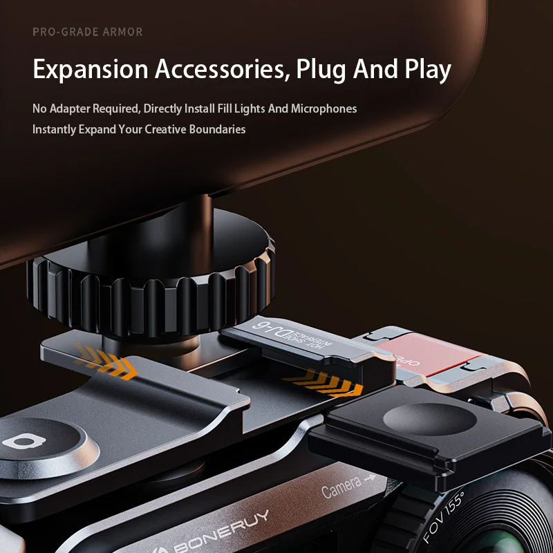 Aluminiowa klatka operatorska do DJI Osmo Action 6, magnetyczne mocowanie, modułowa obudowa, uchwyt zimna stopka, rozszerzenie ramy statywu 1/4 cala — zdjęcie produktu 4