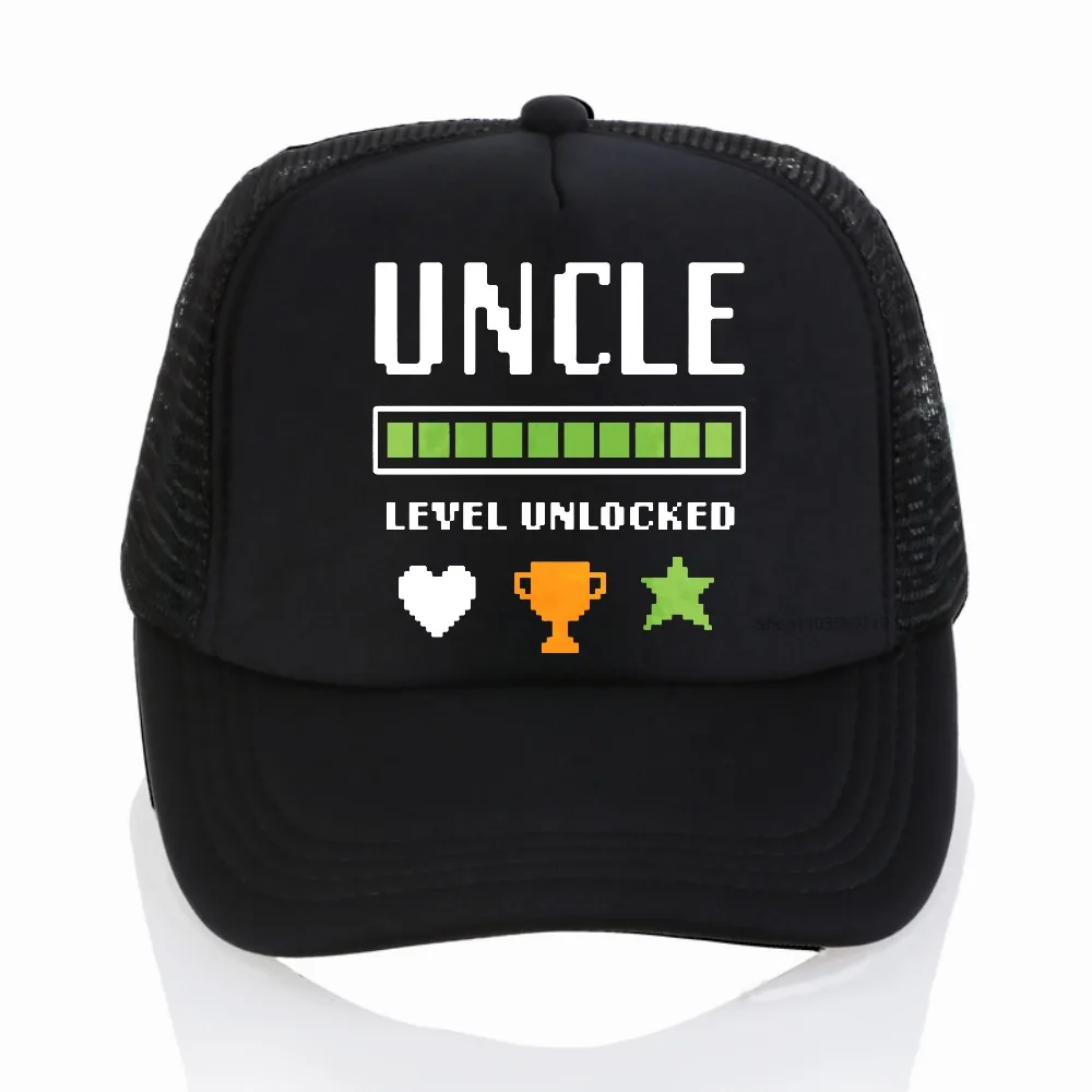 

Uncle Level Unlocked print baseball cap summer outdoor casual mesh trucker hat fashion Breathable Sunscreen caps Snapback Hats