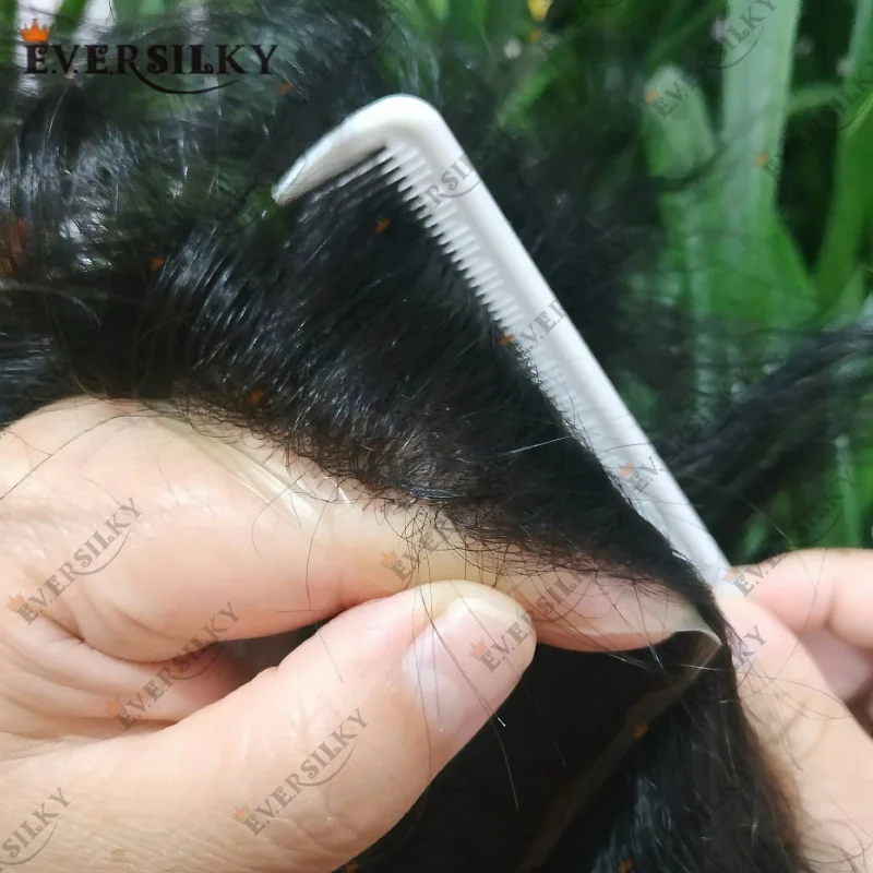 كامل بو قاعدة الصلع أسود شقراء براون خصلات الشعر المستعار الإنسان 0.02-0.03 مللي متر قوي الجلد رقيقة شعري طبيعي 6 ''الرجال الشعر المستعار استبدال