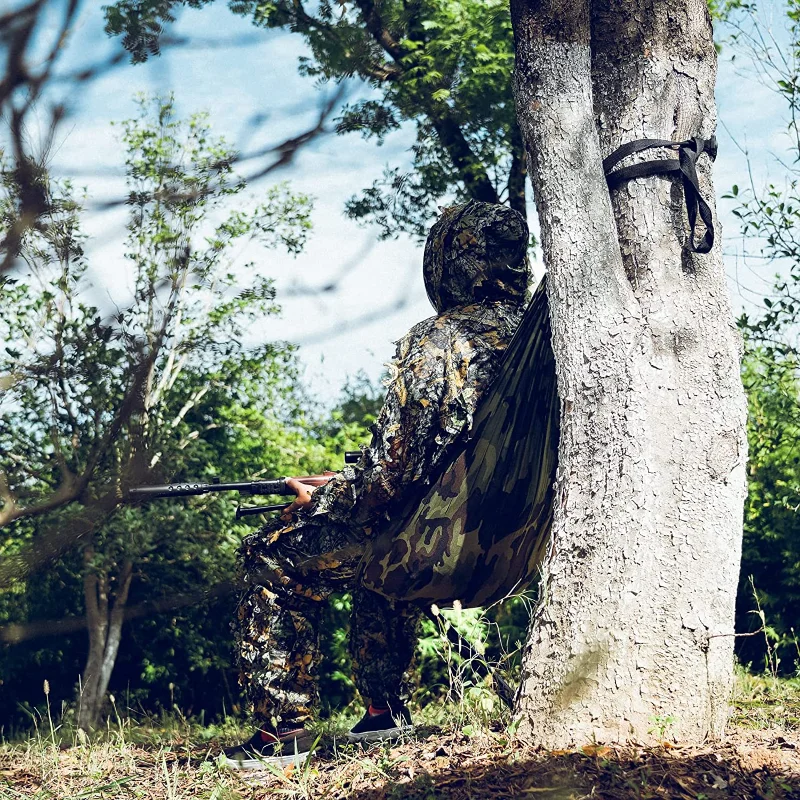 Portátil e Leve Camuflagem Hammock Cadeira do assento, Caça Fezes, Camping Cadeira, Pendura na árvore