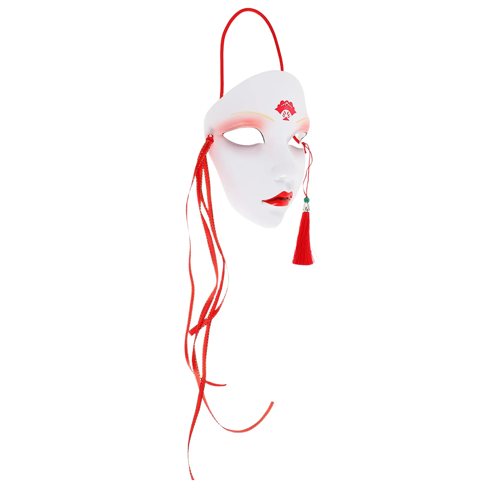 

Decorative Chinese Full Face Mask Hand-Painted Hanfu Cosplay Party Festival Halloween Costume Accessory Full Face Mask