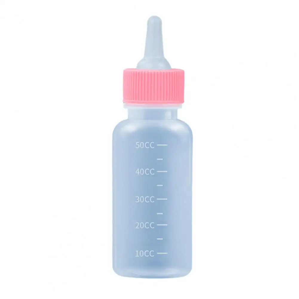 Soft Nipple Pet Bottle Soft Silicone Pet Milk Bottle Kit for Newborn Pets Scale Feeding Tool for Kitten Puppy Rabbit Nursing