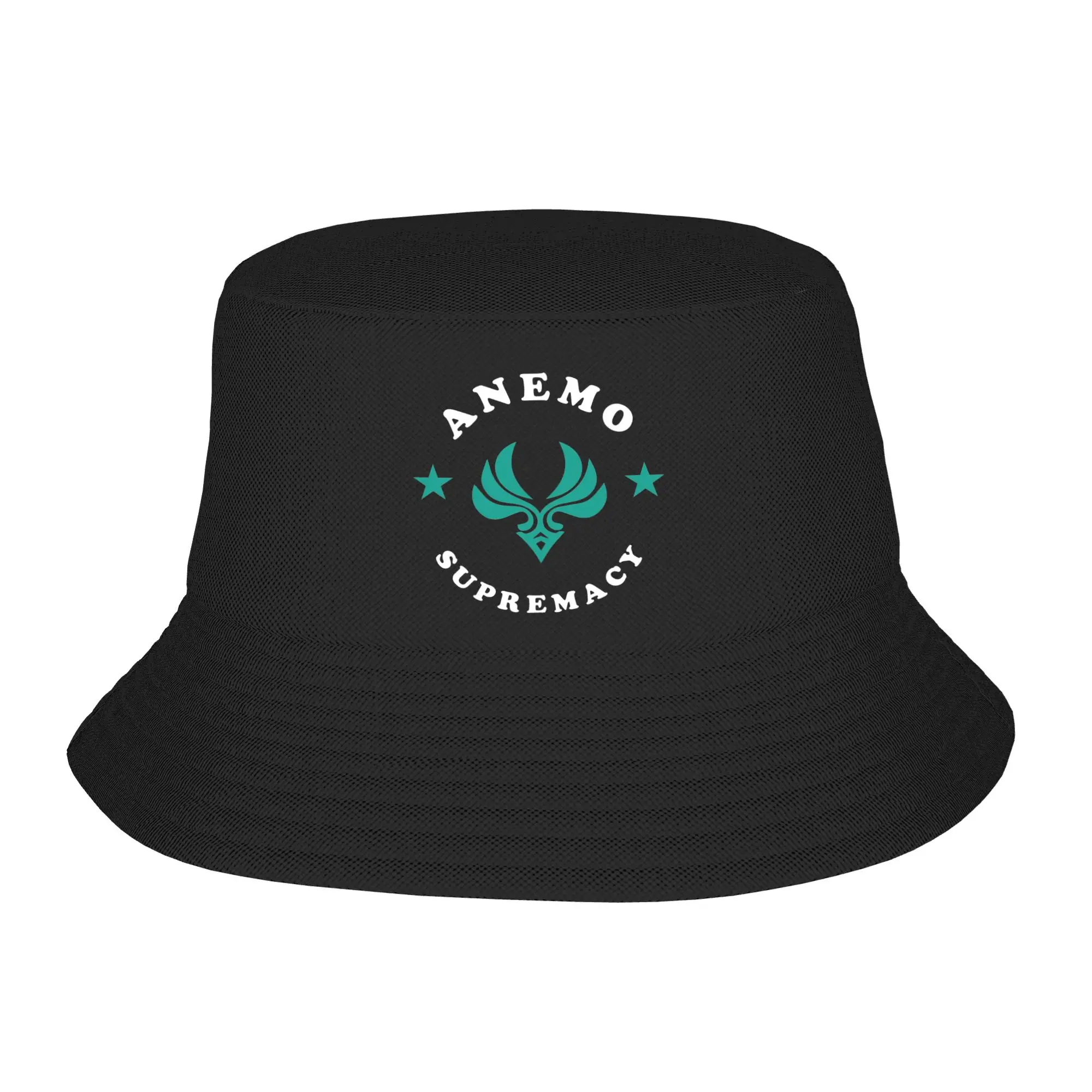Anemo Crystalfly Game Bucket Hat pour femmes et hommes, chapeau de soleil d'été Genshin Impact, tendance, pliable, pour la pêche, style Bob