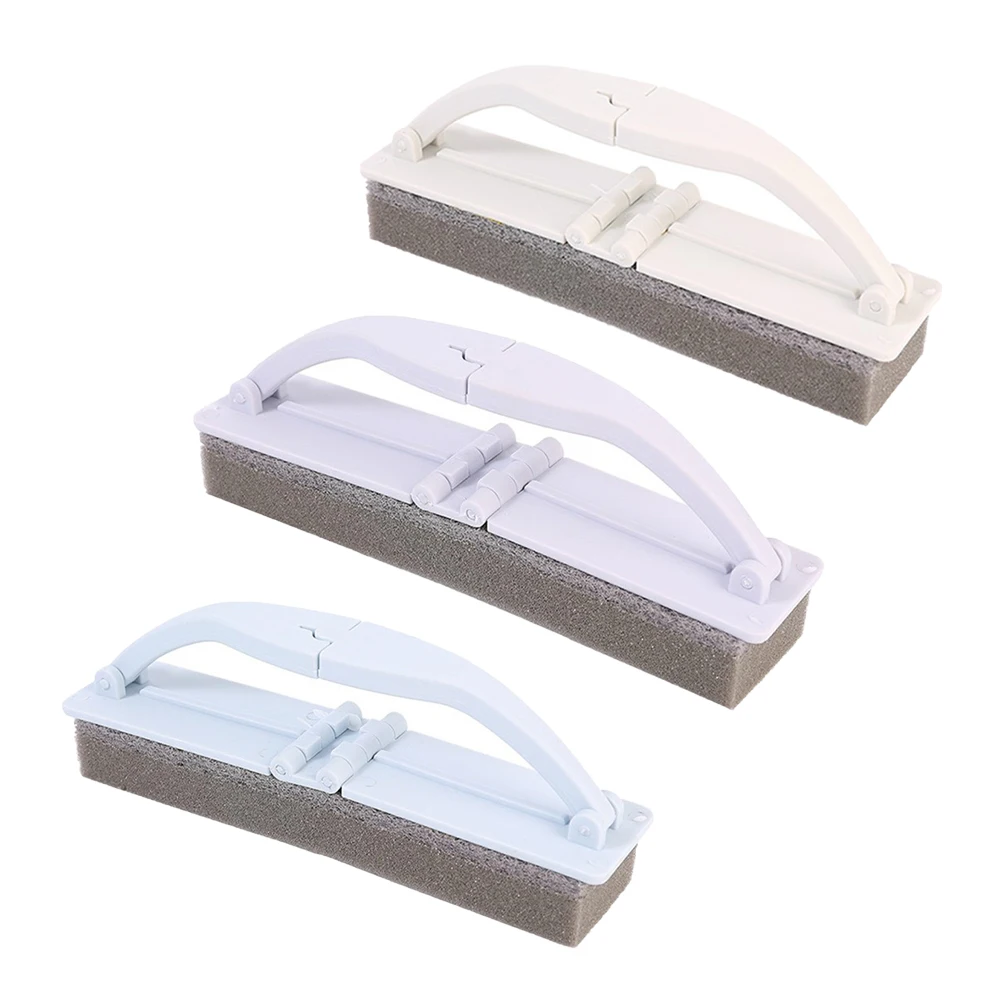 

3pcs Cleaning Brush Foldable Ergonomic Handle Sponge Decontamination Glass Kitchen Bathrooms Tiles Scrub Pads Brushes
