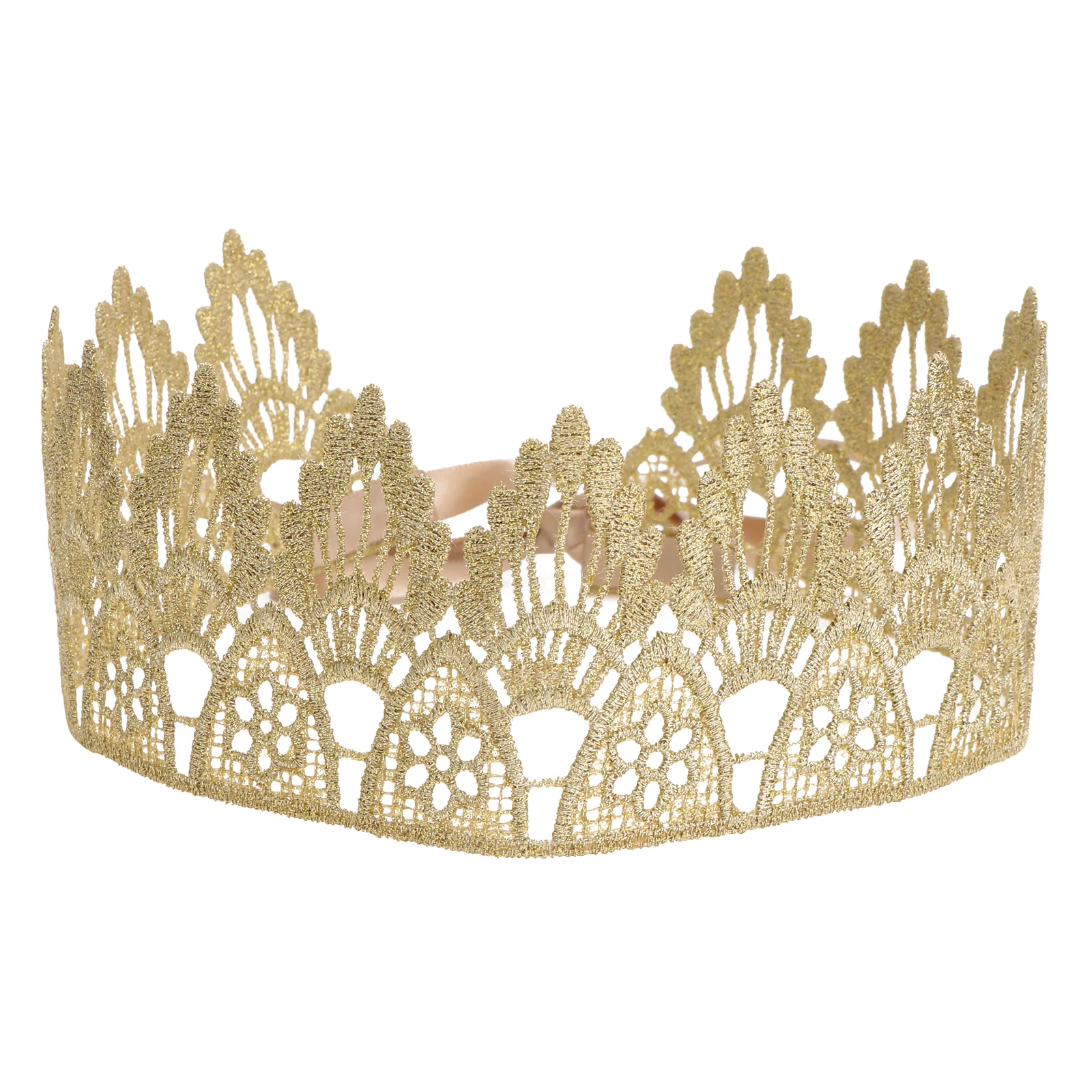 

Birthday Crown Decor Elegant Princess Tiara for Girls Lightweight Fashion Party Supply Golden Prop Celebration Hat