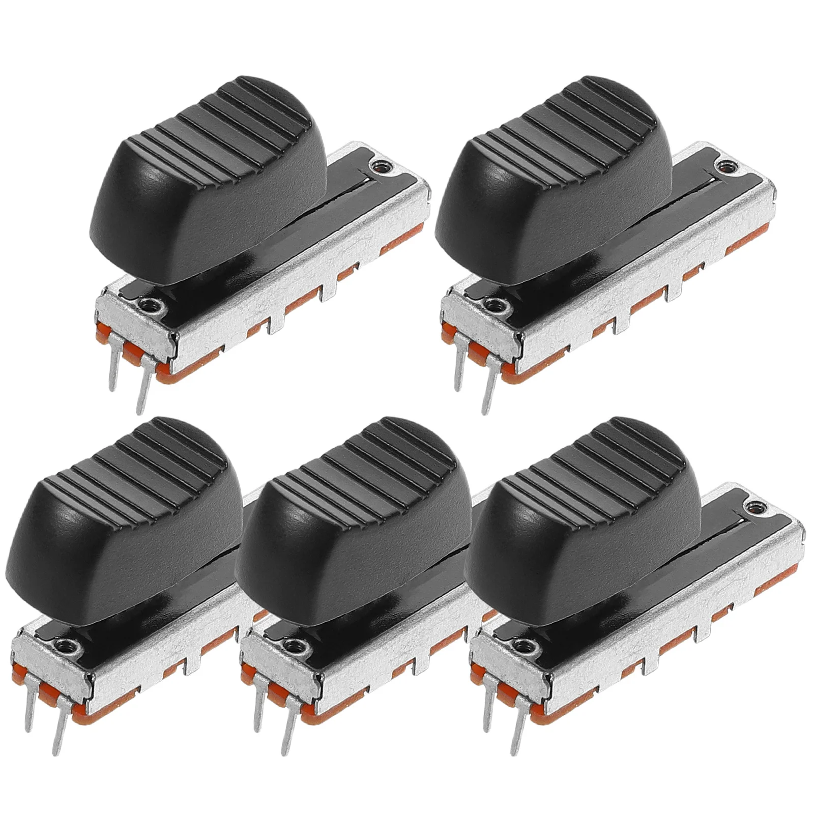 5Sets Precision Control 35mm Fader Singlechannel Straight Sliding Potentiometer Mixer Knobs Caps Replacement Mixer Slider
