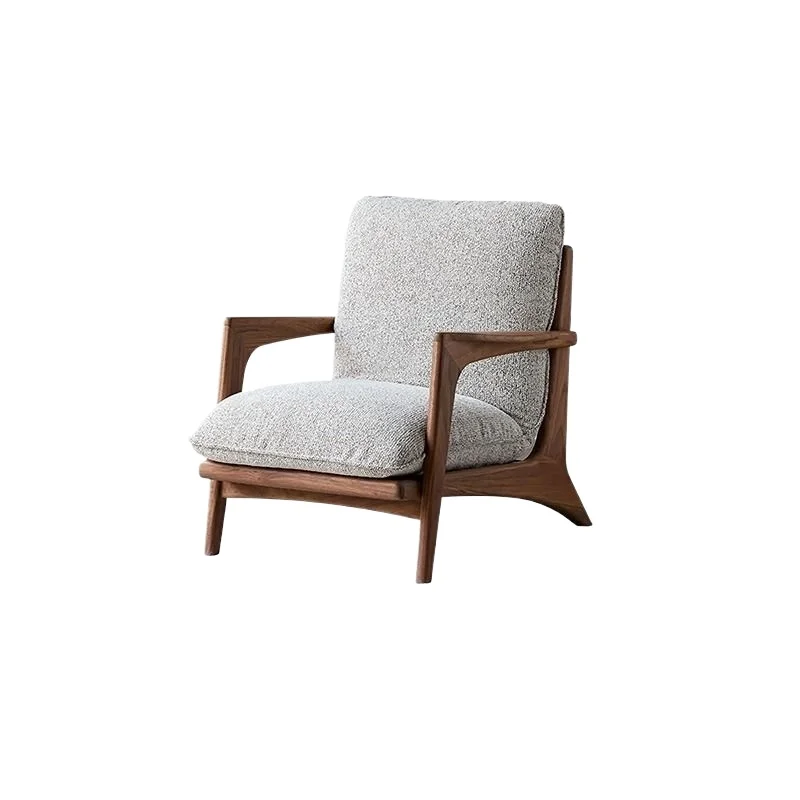 

North American black walnut solid wood single household living room sofa chair single seat lazy